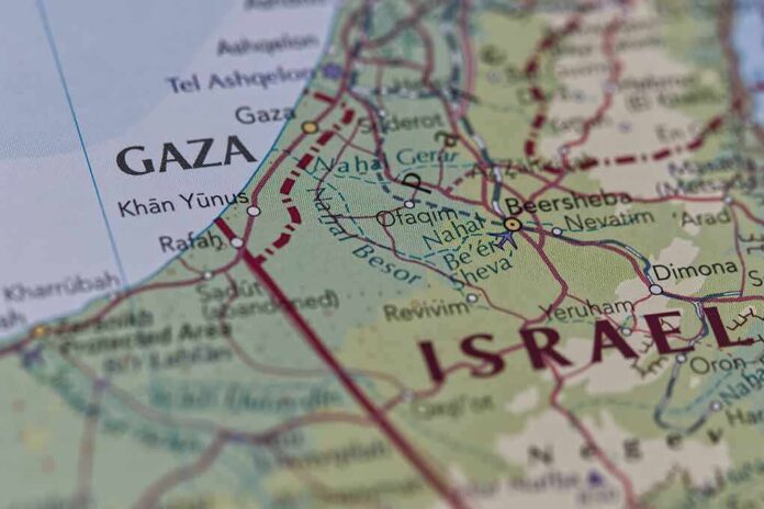 2372927031 featured image Map showing Gaza Strip and parts of Israel