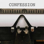 TOP DEMOCRAT’S Devastating ADMISSION Rocks Party Leadership Typewriter with CONFESSION on paper.
