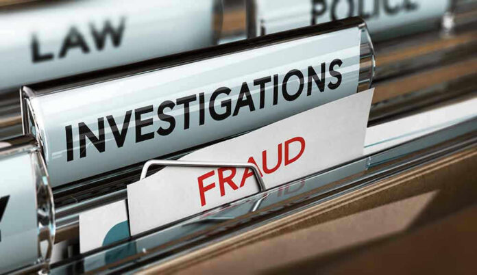Files labeled Investigations and Fraud in folder.