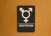 Sign indicating a gender-neutral restroom with symbols