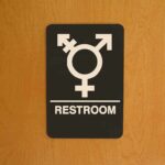 Sign indicating a gender-neutral restroom with symbols
