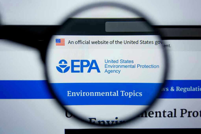 EPA website under magnifying glass.
