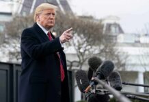 Vance TALKS FAILED — Trumps’s NEXT MOVE Donald Trump gesturing while speaking to the press outside