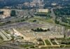 Trust Eroded: Pentagon Probes Pentagon Aerial view of the Pentagon surrounded by highways and urban areas