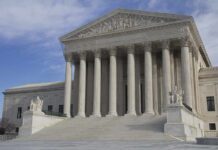 Court Clash: Marketing Or Censorship? Supreme Court building with grand columns and steps
