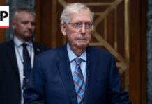 Mitch McConnell speaks to Republican leaders as speculation swirls about his health