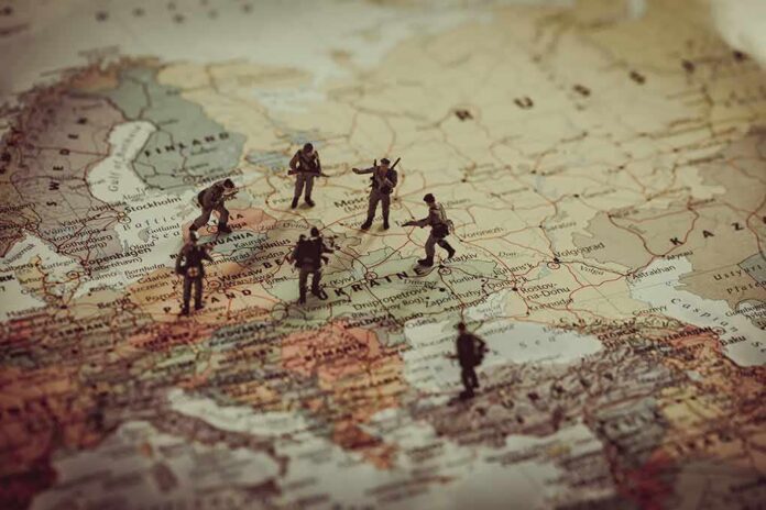 Toy soldiers on a map of Eastern Europe