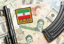 Sanctions Are Tightening Iran’s Economic Squeeze Iran patch on mixed currency with rifle parts