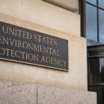 EPA building sign on stone wall