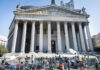 Opioid Cash, Police Toys – Guess Where It Went Reporters and photographers gathered outside a neoclassical courthouse