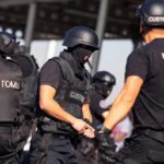 Customs officers in tactical gear during an operation