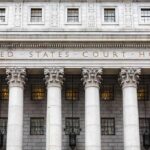 3 College Students Arrested Over Trump Threats United States courthouse facade with Corinthian columns