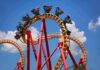 Hypercoaster Chaos: Restraints Under Scrutiny Roller coaster train twists through a vertical loop