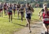 Girls Bail Mid-Race – Policy Backfires Courtney Bruce and Adelina Sotnikova running in a cross-country race with a large pack